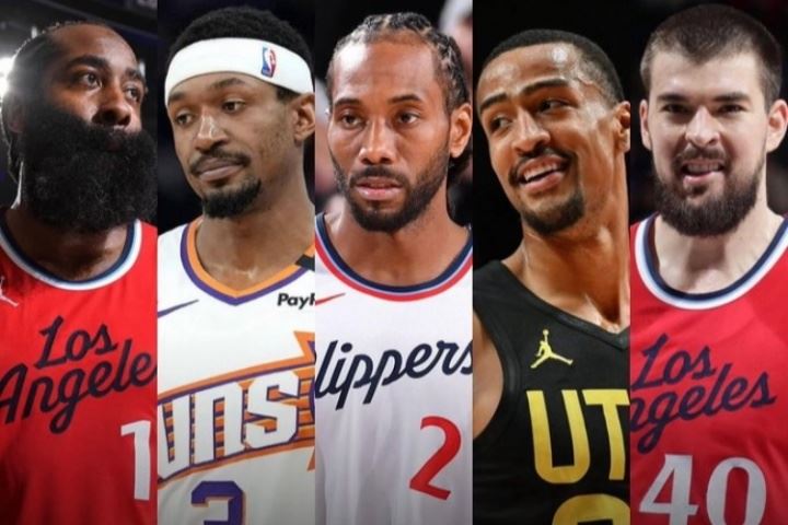 ✈️若比尔加盟🚢快船潜在首发：哈登+比尔+小卡+科林斯+祖巴茨